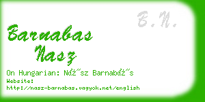 barnabas nasz business card